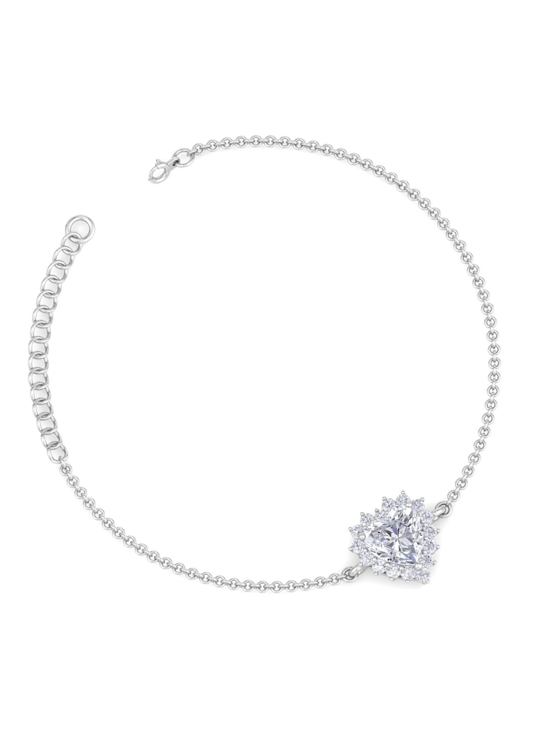 Inddus Jewels 925 Sterling Silver Rhodium-Plated Cubic Zirconia Heart shaped Link Bracelet
Inddus Jewels 925 Sterling Silver Rhodium-Plated Cubic Zirconia Heart shaped Link Bracelet