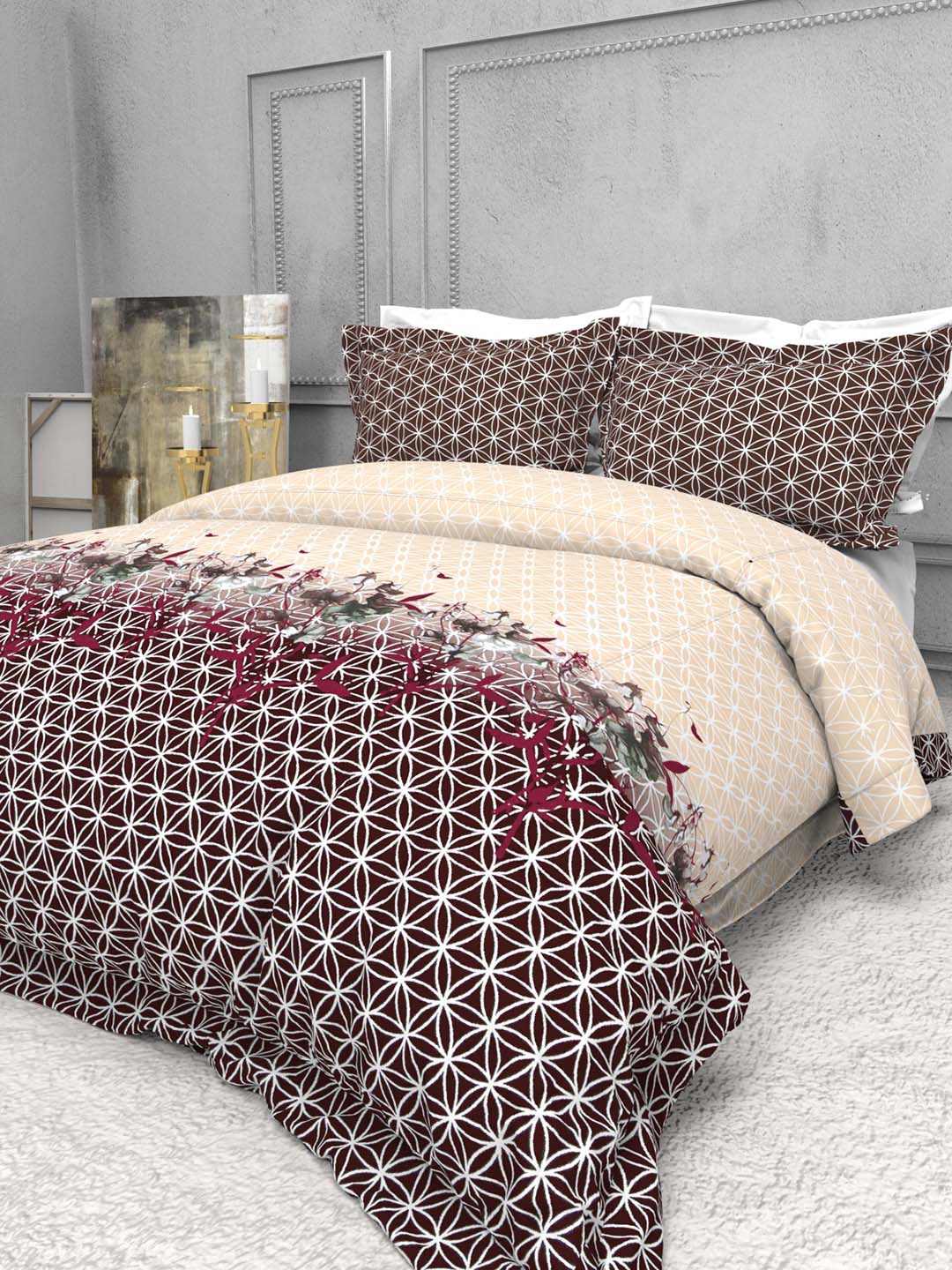 THE WHITE MOSS Seasons Maroon & Cream 220 TC Pure Cotton King Bedsheet & 2 Pillow Covers
THE WHITE MOSS Seasons Maroon & Cream 220 TC Pure Cotton King Bedsheet & 2 Pillow Covers