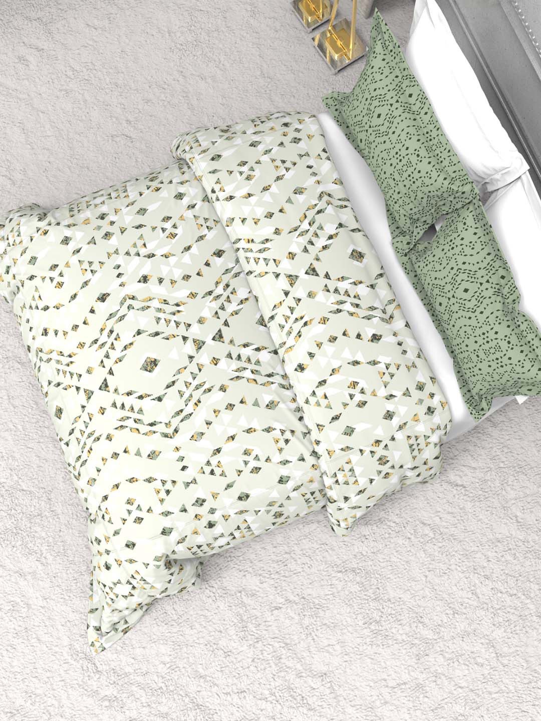 THE WHITE MOSS Seasons Green & White 220 TC Pure Cotton King Bedsheet & 2 Pillow Covers
THE WHITE MOSS Seasons Green & White 220 TC Pure Cotton King Bedsheet & 2 Pillow Covers