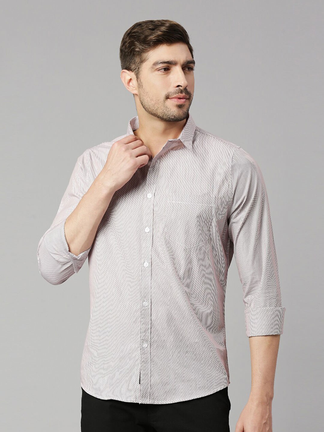 Thomas Scott Classic Slim Fit Vertical Striped Pure Cotton Casual Shirt, White
Thomas Scott Classic Slim Fit Vertical Striped Pure Cotton Casual Shirt, White