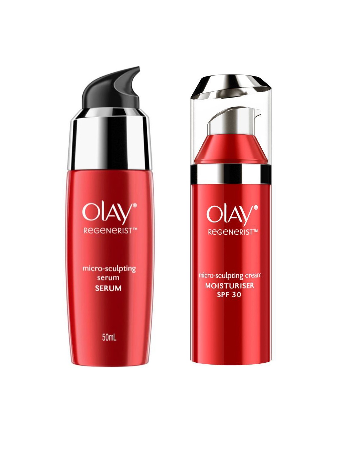 Olay Set of Regenerist Advanced Micro-Sculpting Face Cream - 50 g & Face Serum - 50 ml, White
Olay Set of Regenerist Advanced Micro-Sculpting Face Cream - 50 g & Face Serum - 50 ml, White