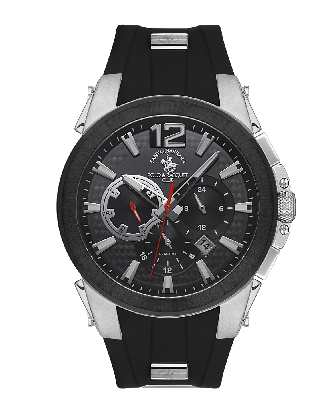 SANTA BARBARA POLO & RACQUET CLUB Men Analogue Chronograph Watch SB 1 10472-1, Black
SANTA BARBARA POLO & RACQUET CLUB Men Analogue Chronograph Watch SB 1 10472-1, Black
