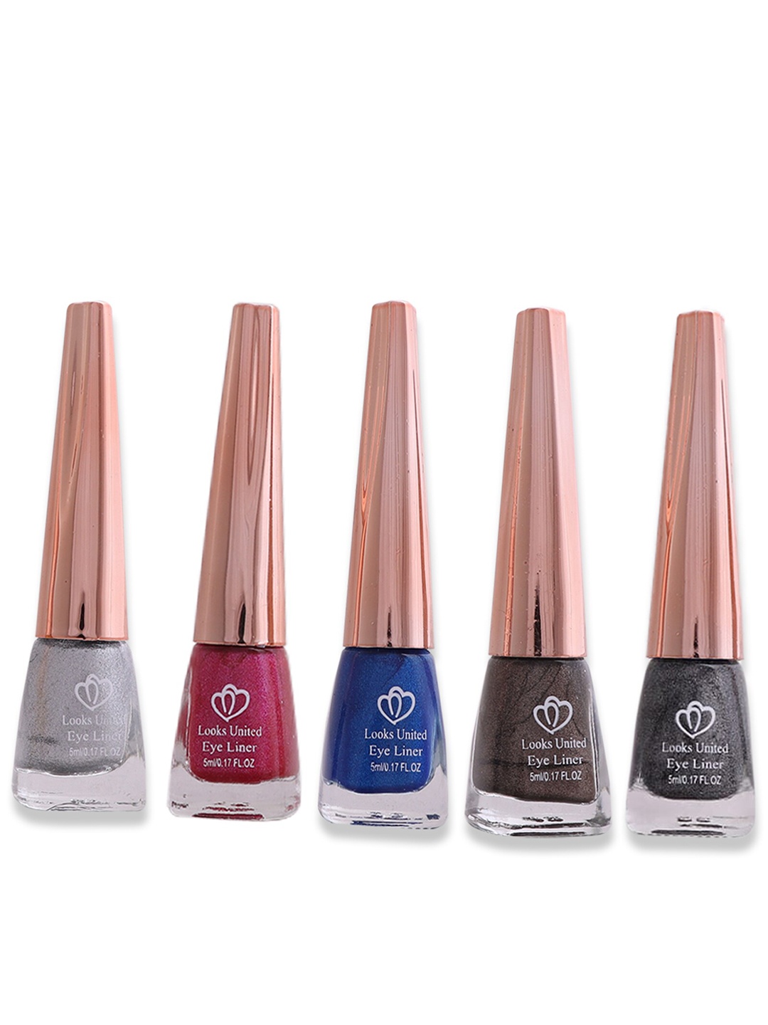 Looks United Set of 5 New Fashion Long Lasting Metallic Liquid Eyeliners - 5 ml each, Multi
Looks United Set of 5 New Fashion Long Lasting Metallic Liquid Eyeliners - 5 ml each, Multi