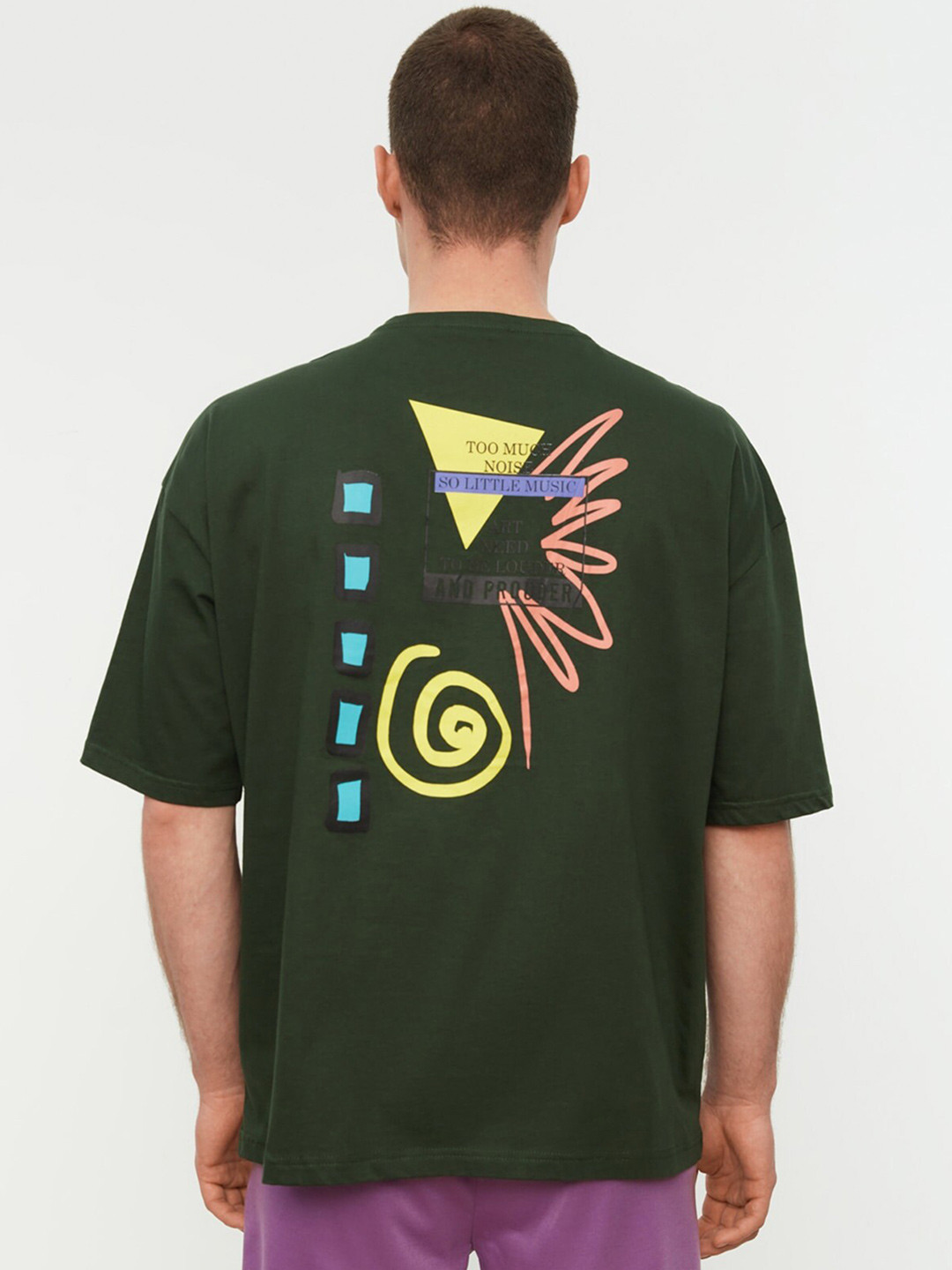 Trendyol Graphic Printed Cotton T-shirt, Olive 
Trendyol Graphic Printed Cotton T-shirt, Olive