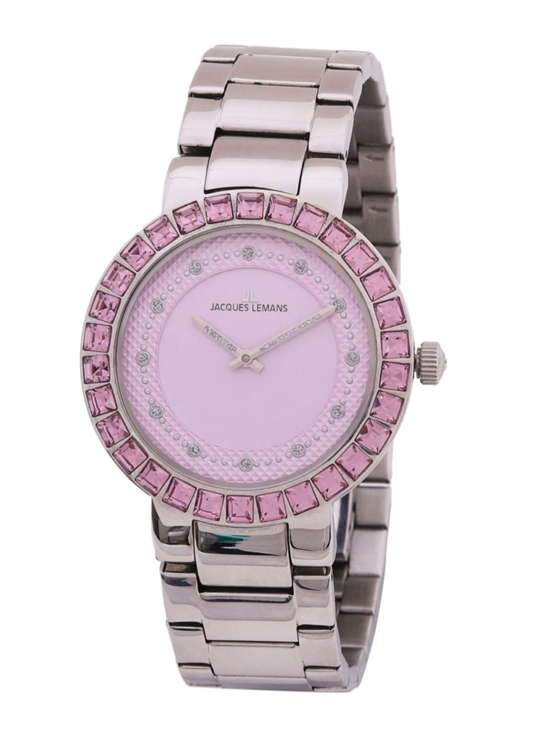 Jacques Lemans Women Embellished Stainless Steel Bracelet Style Analogue Watch 1-1617ZH, Pink
Jacques Lemans Women Embellished Stainless Steel Bracelet Style Analogue Watch 1-1617ZH, Pink