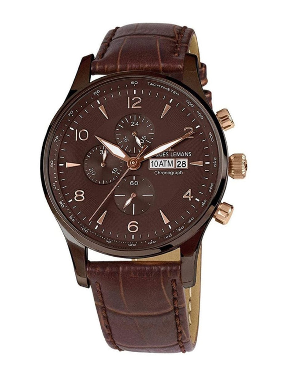 Jacques Lemans Men Leather Wrap Around Straps Analogue Chronograph Watch 1-1844G, Brown
Jacques Lemans Men Leather Wrap Around Straps Analogue Chronograph Watch 1-1844G, Brown