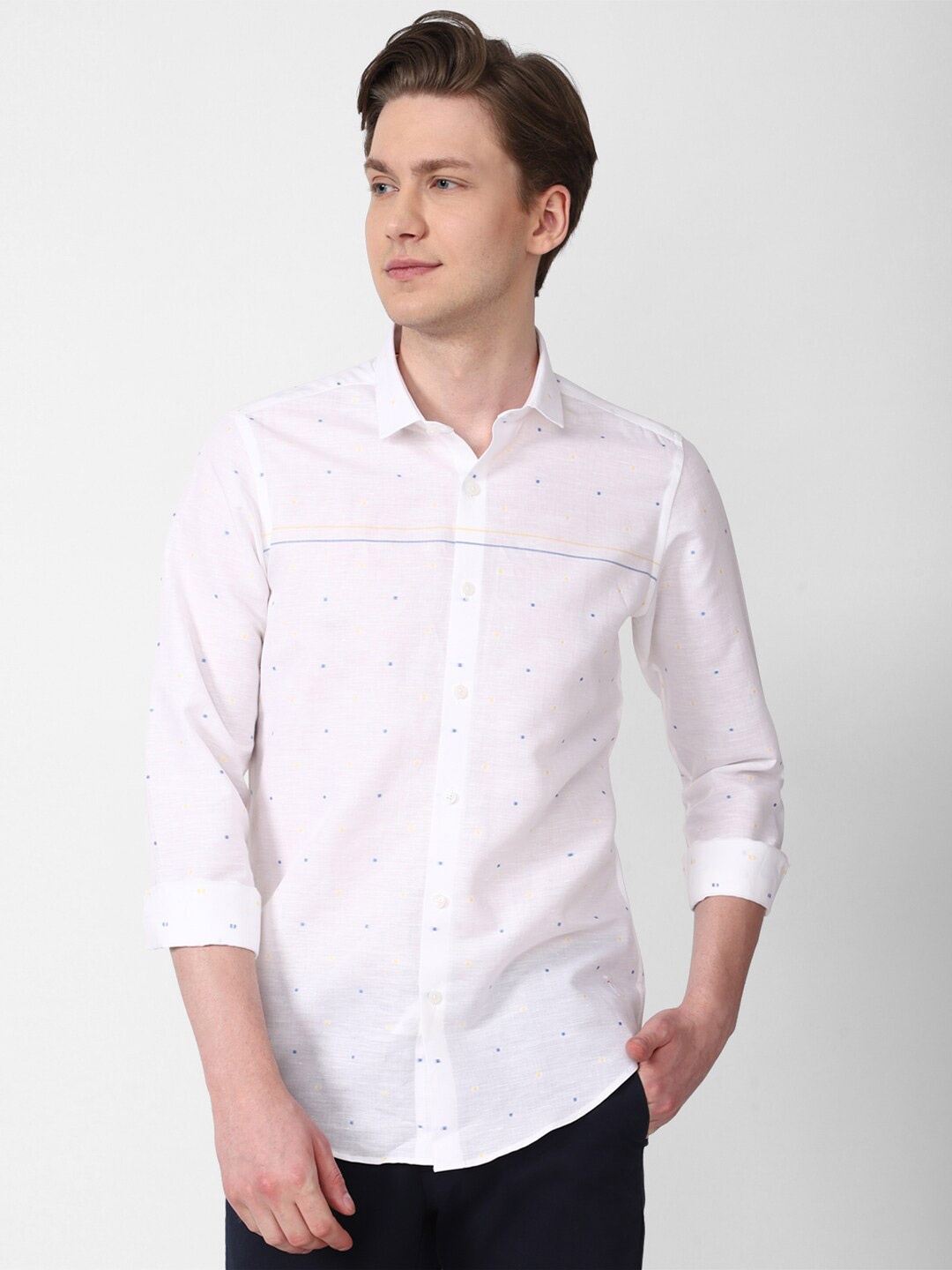 SIMON CARTER LONDON Conversational Printed Slim Fit Linen Cotton Casual Shirt, White
SIMON CARTER LONDON Conversational Printed Slim Fit Linen Cotton Casual Shirt, White