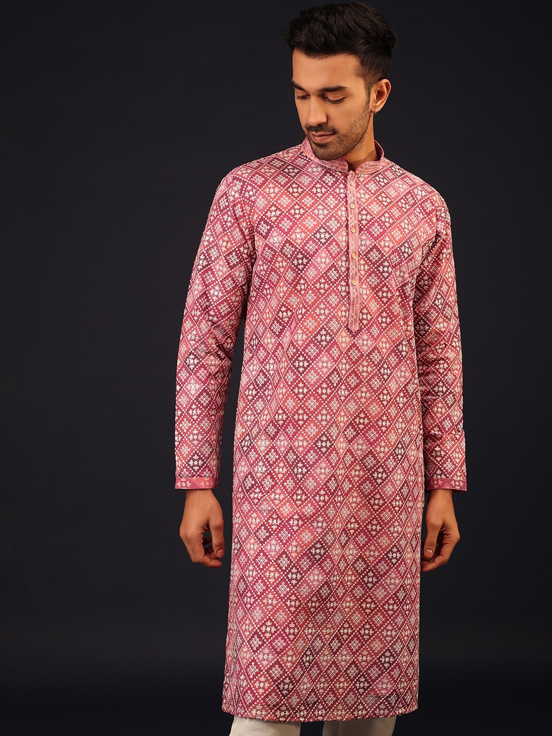 KALKI Fashion Ethnic Motifs Embroidered Sequined Pure Silk Kurta with Churidar, Maroon
KALKI Fashion Ethnic Motifs Embroidered Sequined Pure Silk Kurta with Churidar, Maroon