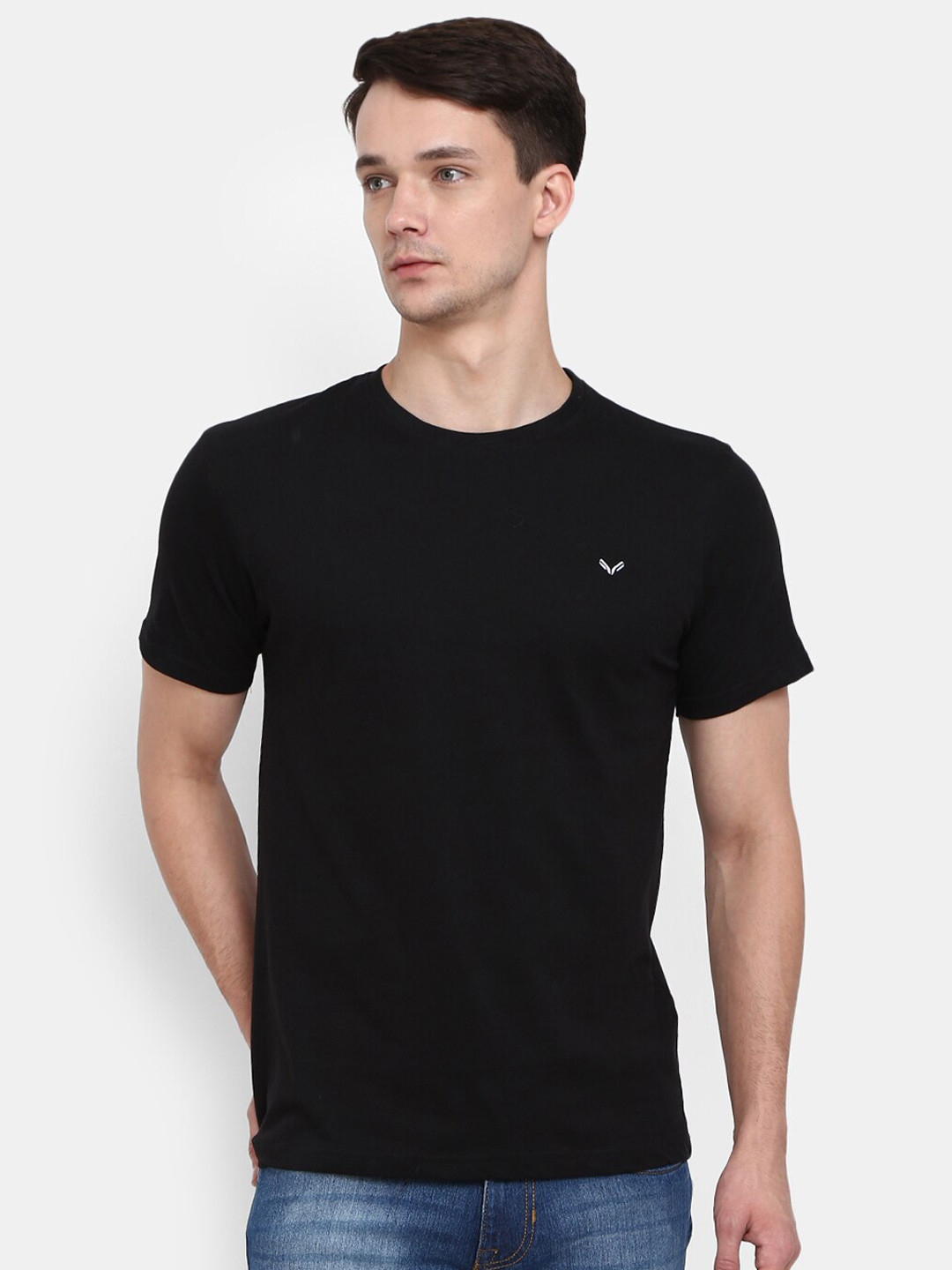 V-Mart Round Neck Slim Fit Cotton Casual T-Shirt, Black
V-Mart Round Neck Slim Fit Cotton Casual T-Shirt, Black