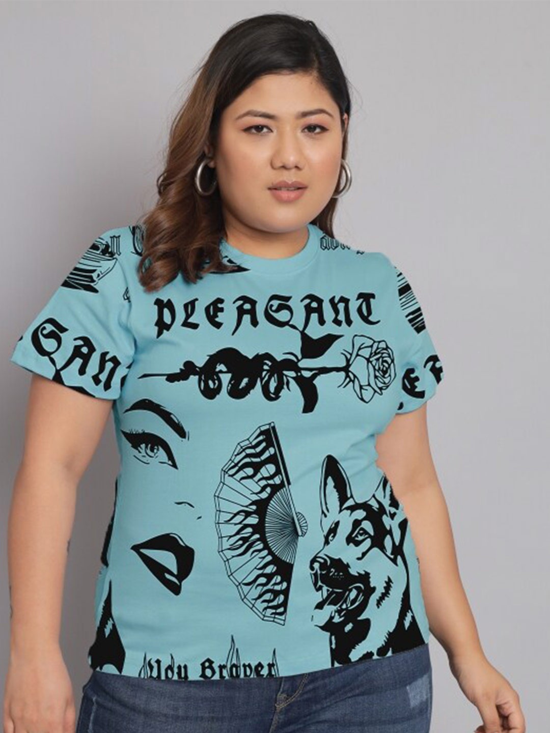 BEYOUND SIZE - THE DRY STATE Plus Size Graphic Printed Round Neck Cotton T-shirt, Turquoise blue
BEYOUND SIZE - THE DRY STATE Plus Size Graphic Printed Round Neck Cotton T-shirt, Turquoise blue