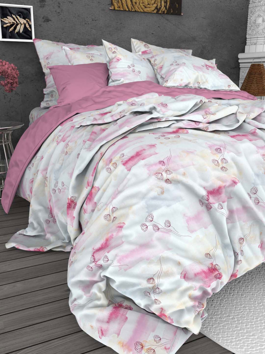 THE WHITE MOSS Marc White & Pink 220 TC Pure Cotton Queen Bedsheet with 2 Pillow Covers
THE WHITE MOSS Marc White & Pink 220 TC Pure Cotton Queen Bedsheet with 2 Pillow Covers