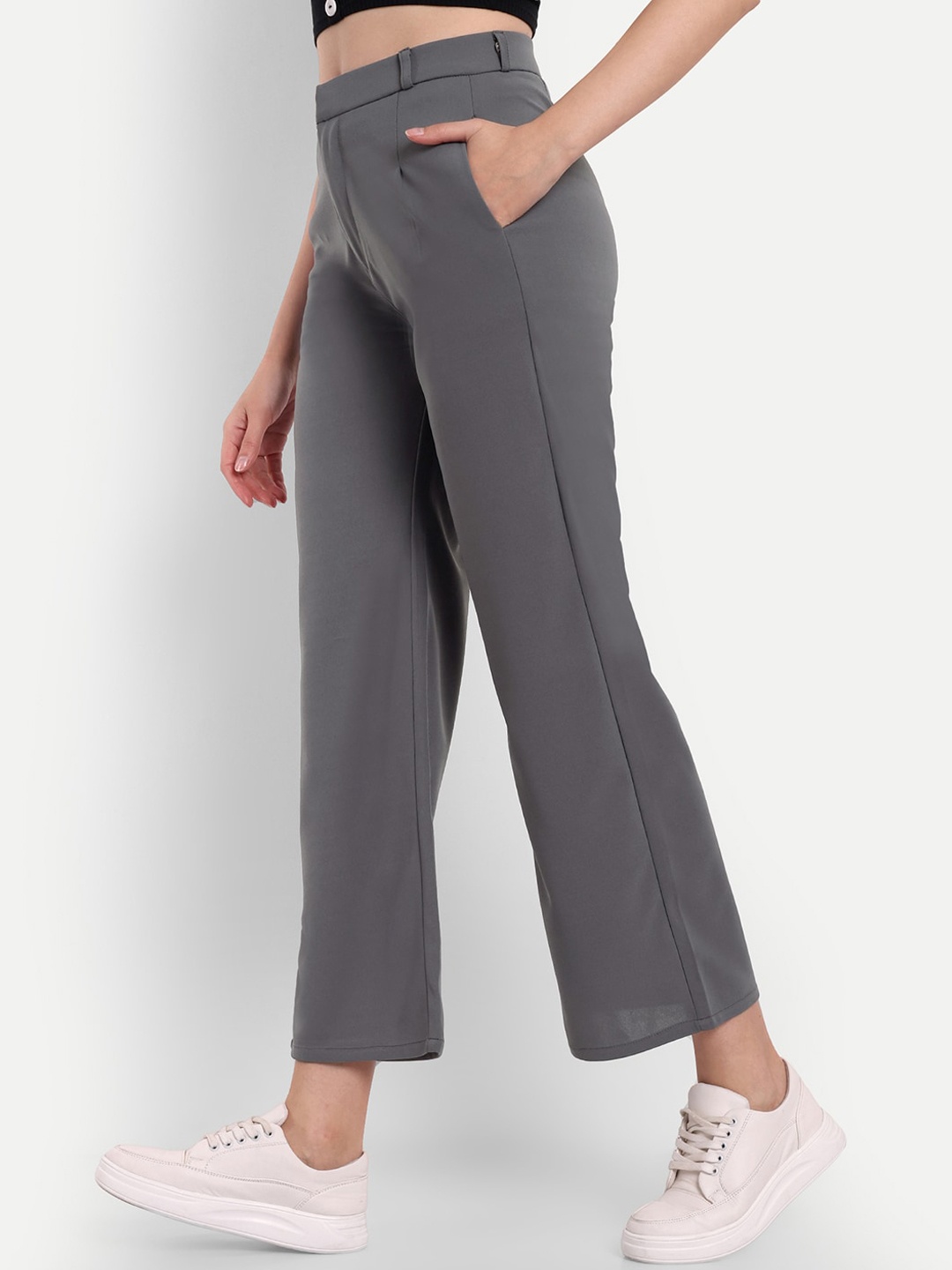 BROADSTAR Women Straight Fit Easy Wash Stretchable Cropped Casual parallel Trousers, Grey
BROADSTAR Women Straight Fit Easy Wash Stretchable Cropped Casual parallel Trousers, Grey