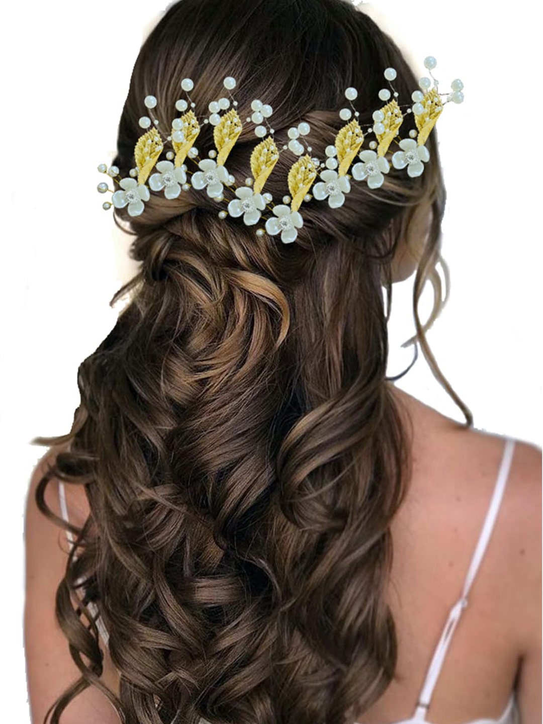 Hair Flare Women Set Of 8 Artificial Floral Design With Pearl & Stone Hair Accessory, Yellow
Hair Flare Women Set Of 8 Artificial Floral Design With Pearl & Stone Hair Accessory, Yellow