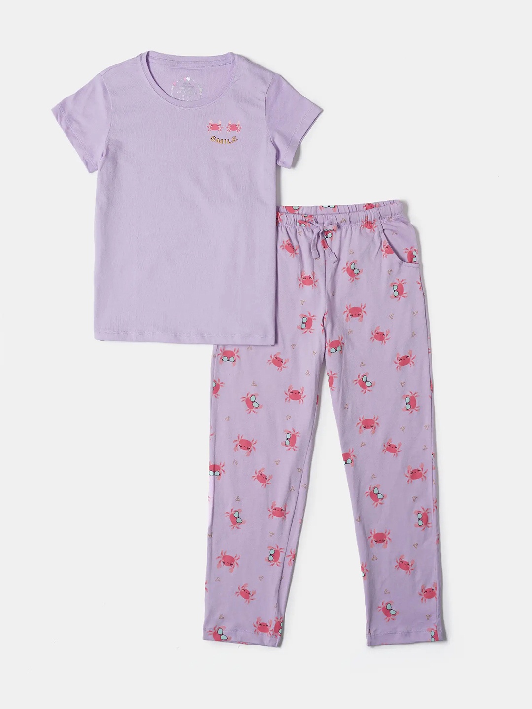 Jockey Girl's Super Combed Cotton Short Sleeve Tshirt and Printed Pyjama Set-RG12, Lavender
Jockey Girl's Super Combed Cotton Short Sleeve Tshirt and Printed Pyjama Set-RG12, Lavender