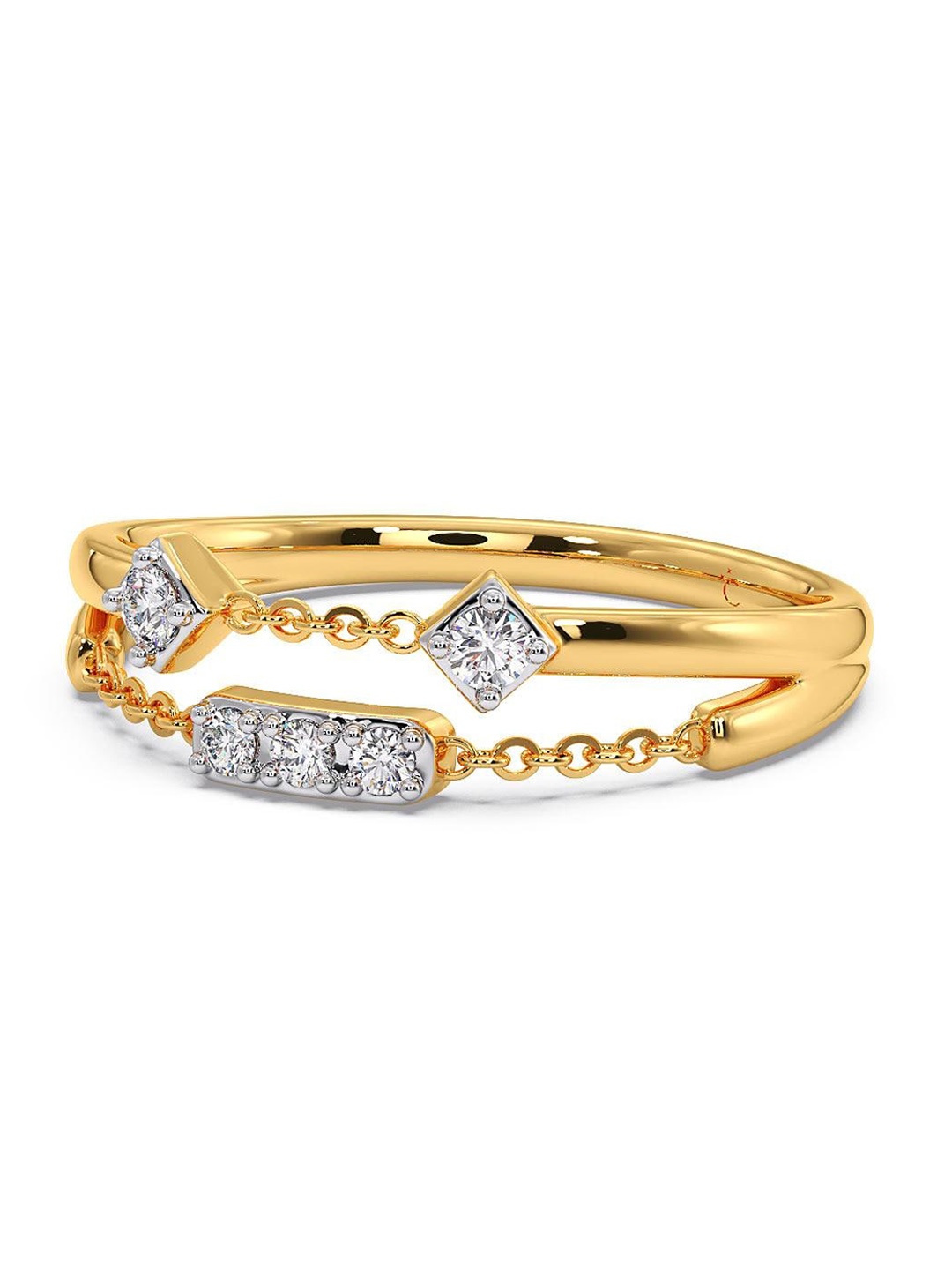 CANDERE A KALYAN JEWELLERS COMPANY Cubic Zirconia Studded 14KT Gold Finger Ring-2.08 g
CANDERE A KALYAN JEWELLERS COMPANY Cubic Zirconia Studded 14KT Gold Finger Ring-2.08 g
