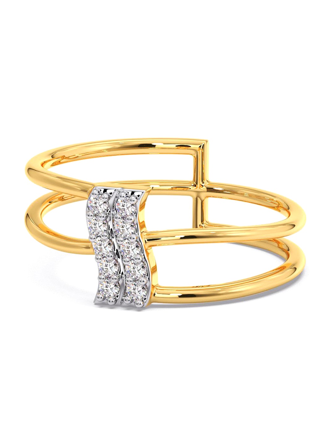 CANDERE A KALYAN JEWELLERS COMPANY Cubic Zirconia Studded 14KT Gold Finger Ring-2.16 g
CANDERE A KALYAN JEWELLERS COMPANY Cubic Zirconia Studded 14KT Gold Finger Ring-2.16 g