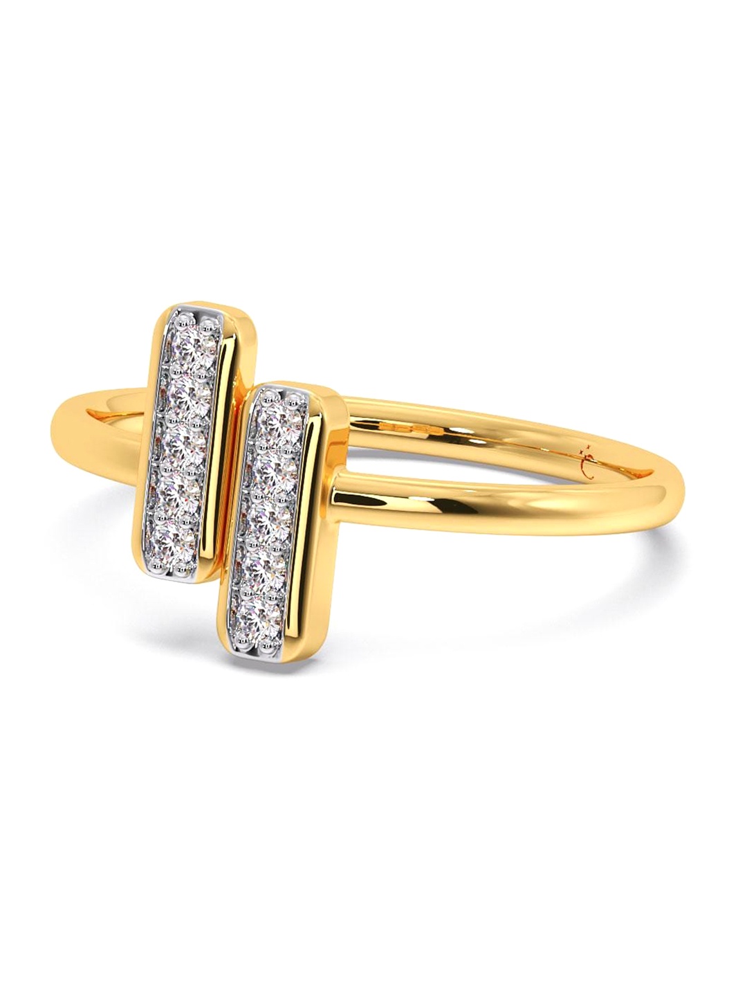 CANDERE A KALYAN JEWELLERS COMPANY Cubic Zirconia Studded 14KT Gold Finger Ring-2.32gm
CANDERE A KALYAN JEWELLERS COMPANY Cubic Zirconia Studded 14KT Gold Finger Ring-2.32gm