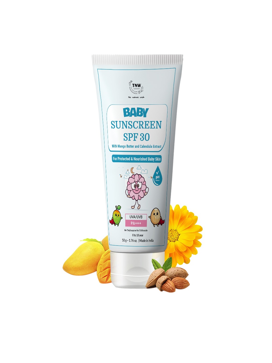 TNW the natural wash Baby Sunscreen With Calendula Extracts & Mango Butter SPF30 - 50g, White
TNW the natural wash Baby Sunscreen With Calendula Extracts & Mango Butter SPF30 - 50g, White
