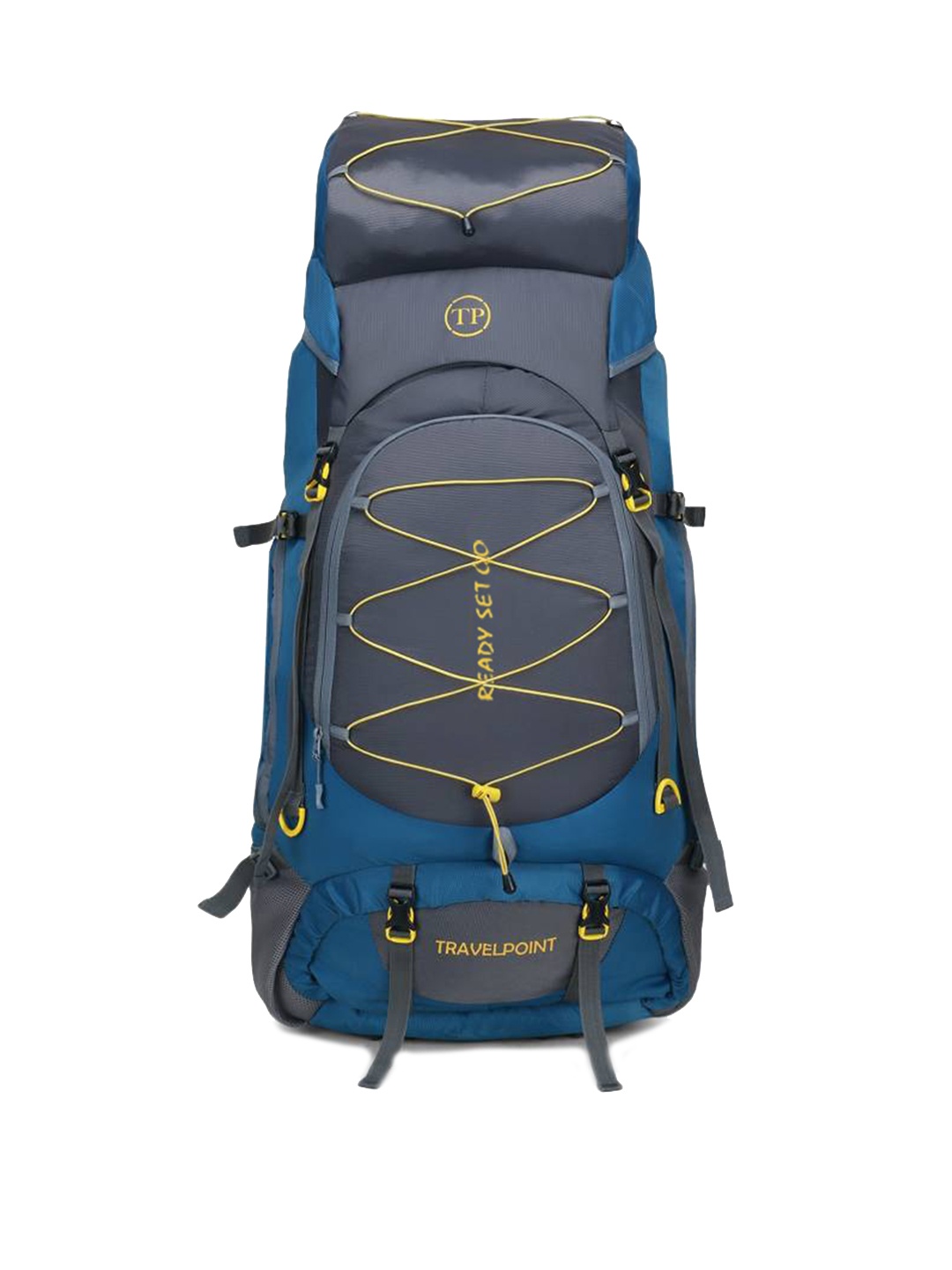 TRAVEL POINT Brand Logo Printed Rucksacks, Teal
