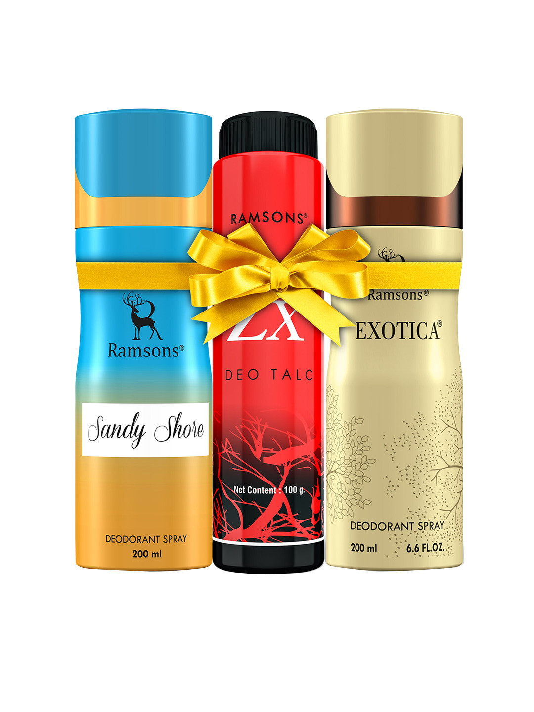 Ramsons Set of Exotica Deodorant 200 ml+Sandy Shore Deodorant 200ml+Red ZX Deo Talc 100 g
Ramsons Set of Exotica Deodorant 200 ml+Sandy Shore Deodorant 200ml+Red ZX Deo Talc 100 g
