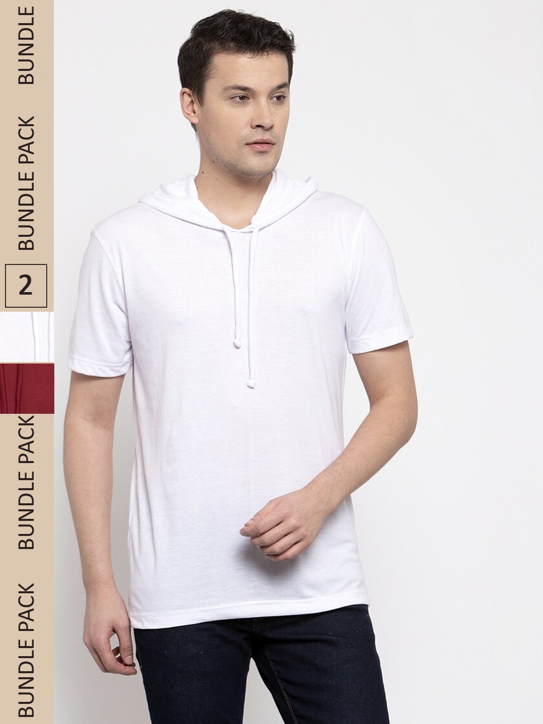Friskers Pack Of 2 Hooded Short Sleeves Comfort Cotton Slim Fit T-shirts, White
Friskers Pack Of 2 Hooded Short Sleeves Comfort Cotton Slim Fit T-shirts, White