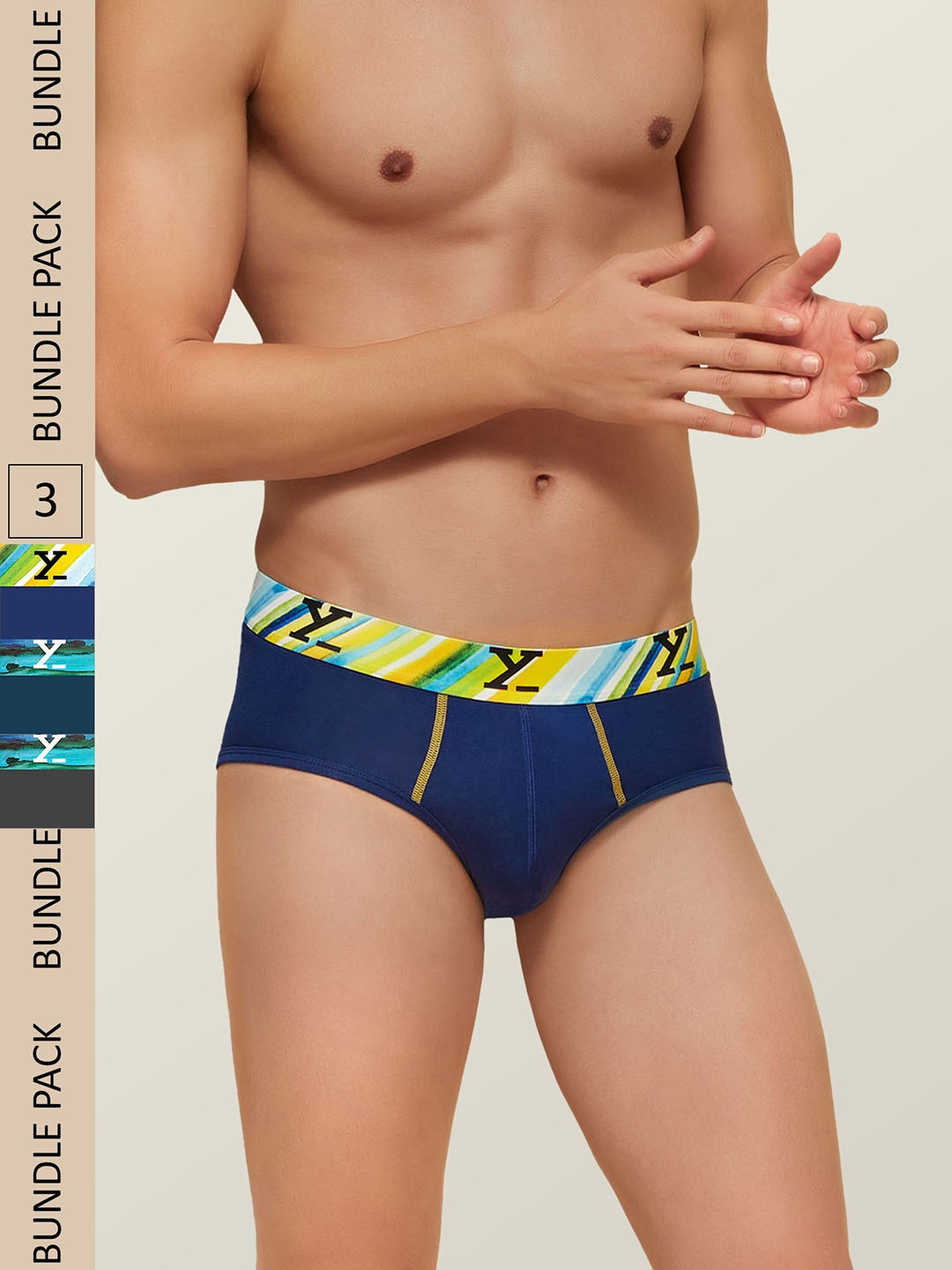 XYXX Men IntelliSoft Antimicrobial Micro Modal Pack of 3 Dynamo Briefs XYBRF3PCKN125, Grey
XYXX Men IntelliSoft Antimicrobial Micro Modal Pack of 3 Dynamo Briefs XYBRF3PCKN125, Grey