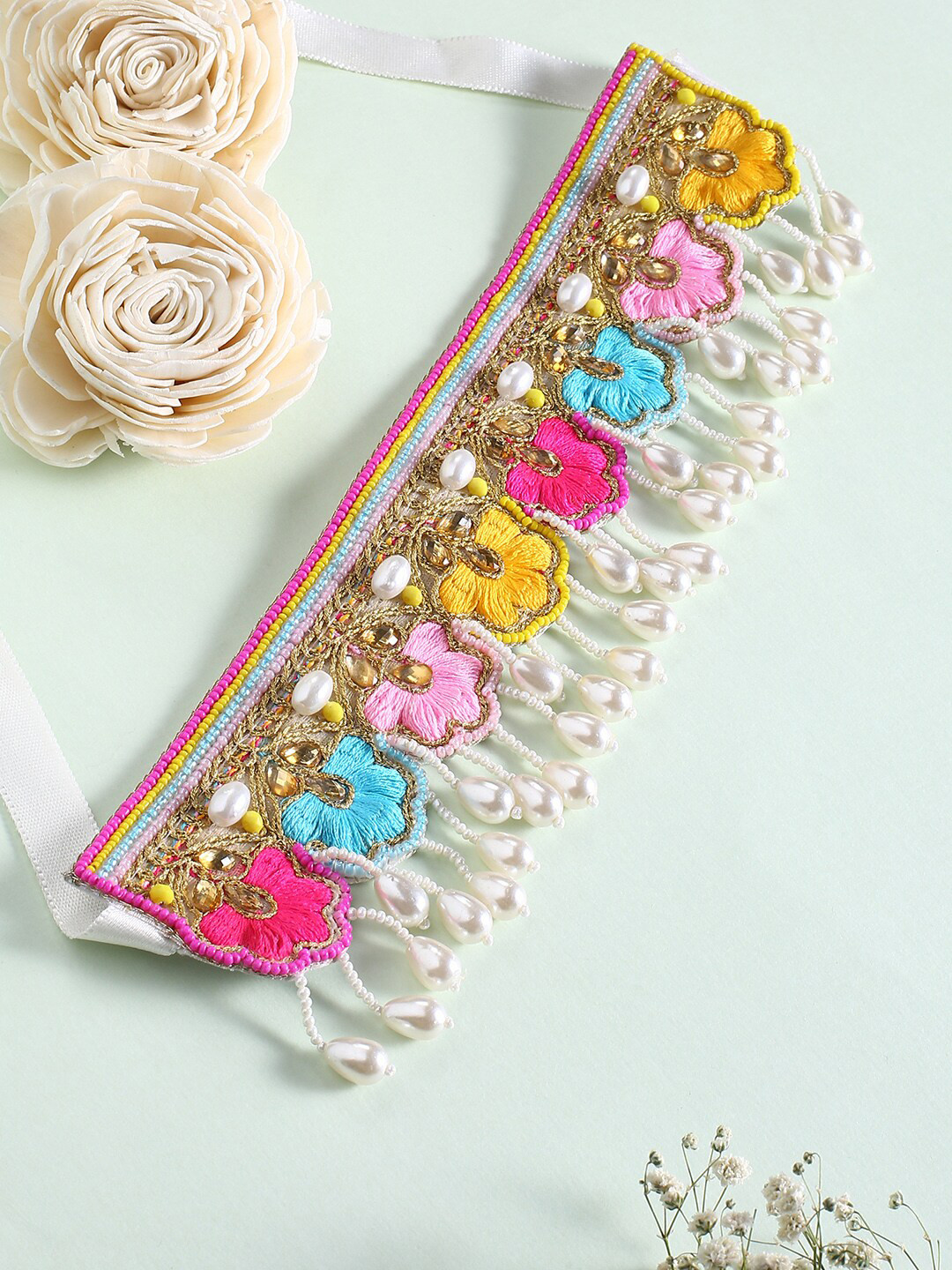 justpeachy Beaded Choker Necklace, White
justpeachy Beaded Choker Necklace, White