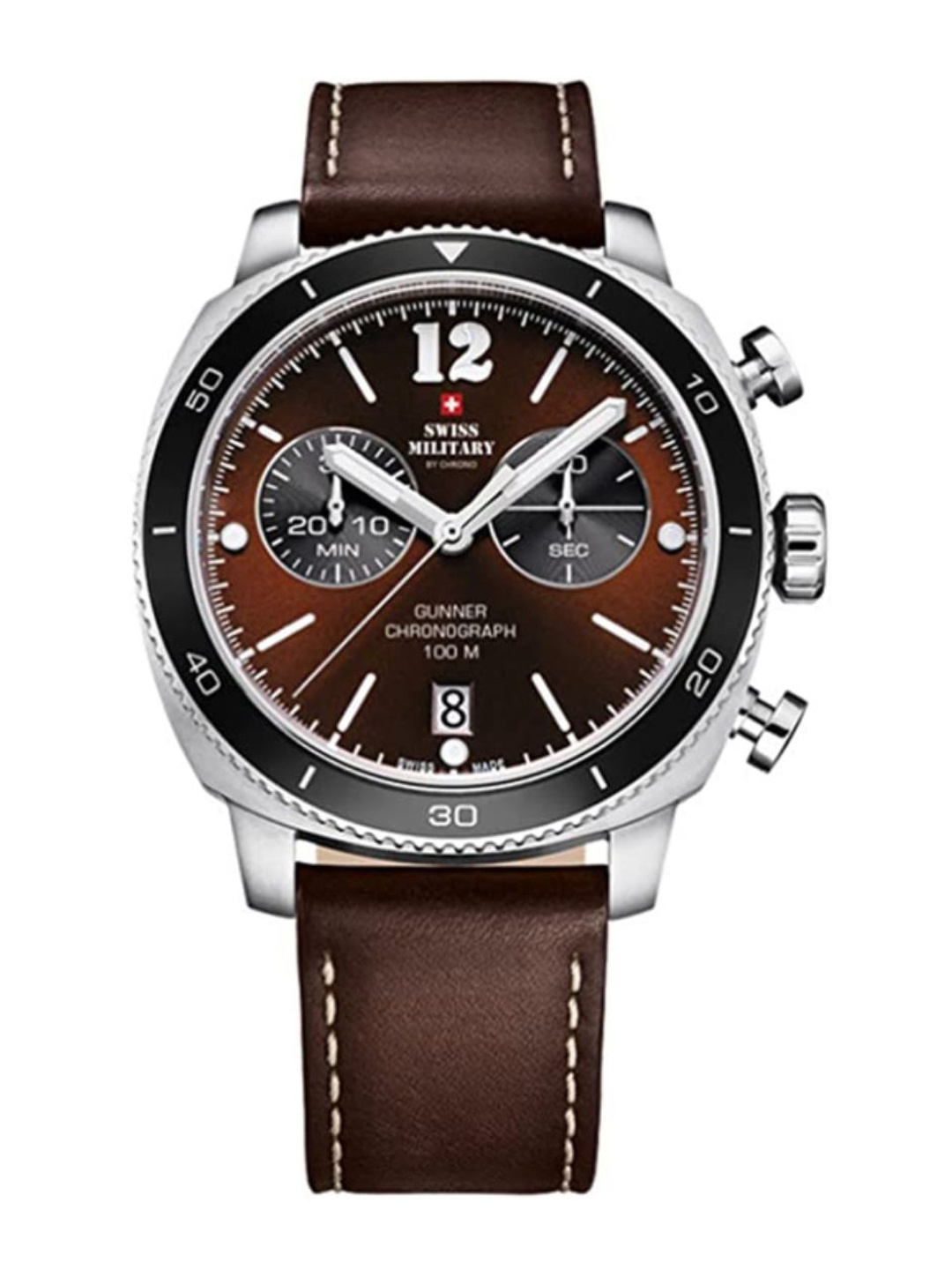 Swiss Military by Chrono Men Dial & Leather Straps Analogue Chronograph Watch SM34059 03, Brown
Swiss Military by Chrono Men Dial & Leather Straps Analogue Chronograph Watch SM34059 03, Brown