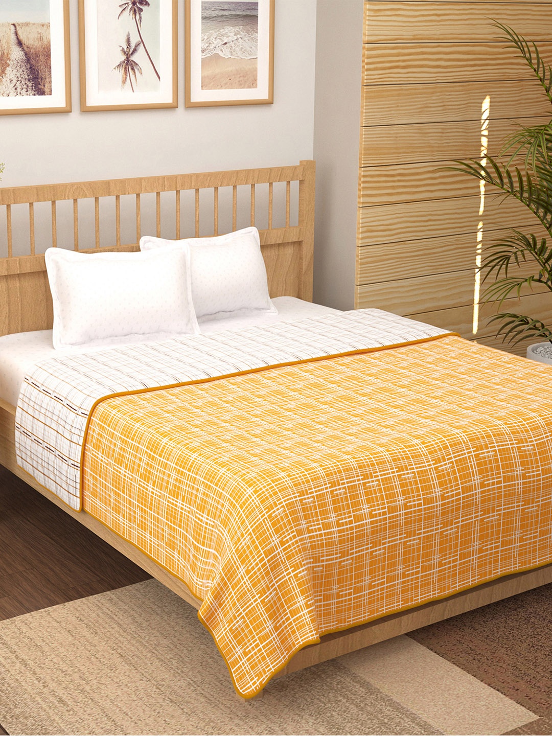 Story@home White & Yellow Printed AC Room 150 GSM Reversible Cotton Double Bed Dohar
Story@home White & Yellow Printed AC Room 150 GSM Reversible Cotton Double Bed Dohar