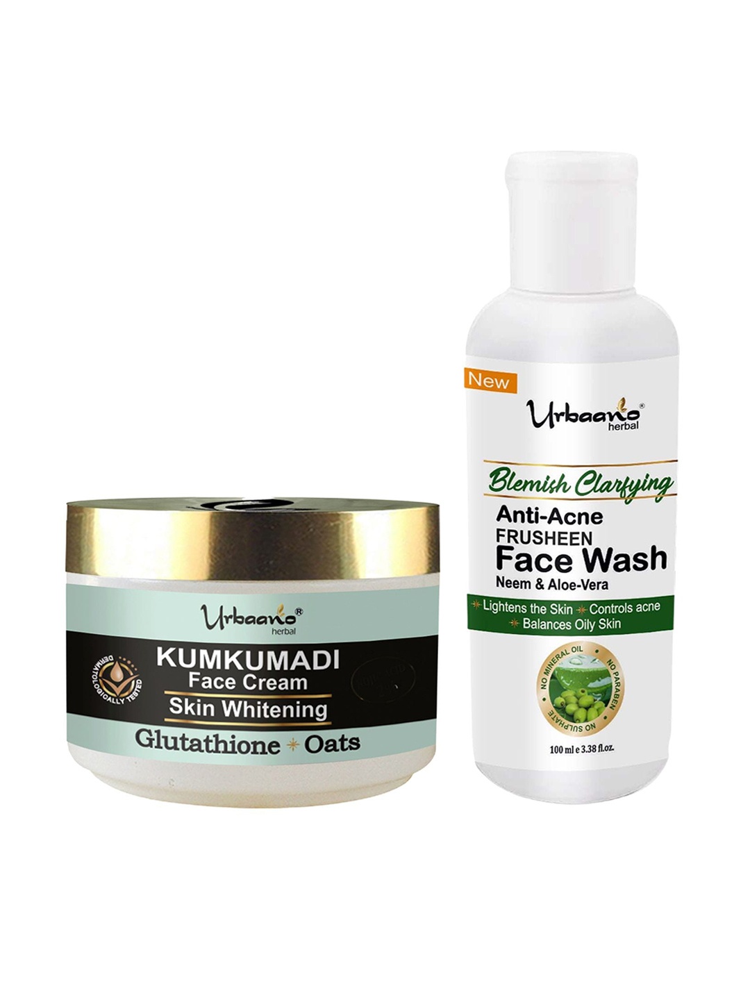 Urbaano Herbal Set Of 2 Anti Acne Face Wash & Kumkumadi Face Cream Beauty Gift Set, White
Urbaano Herbal Set Of 2 Anti Acne Face Wash & Kumkumadi Face Cream Beauty Gift Set, White