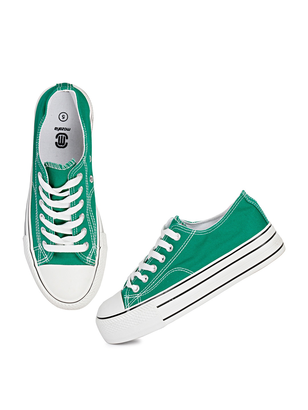 MOZAFIA Women Water Resistant Comfort Insole Canvas Contrast Sole Sneakers, Green
MOZAFIA Women Water Resistant Comfort Insole Canvas Contrast Sole Sneakers, Green