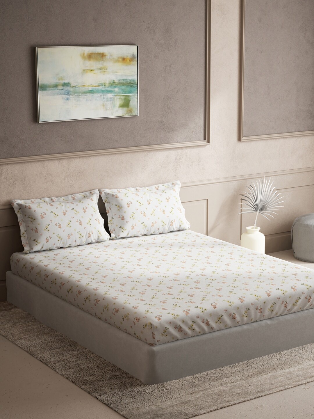 DDecor Live Beautiful White & Red Floral 140 TC Cotton Queen Bedsheet With 2 Pillow Covers
DDecor Live Beautiful White & Red Floral 140 TC Cotton Queen Bedsheet With 2 Pillow Covers