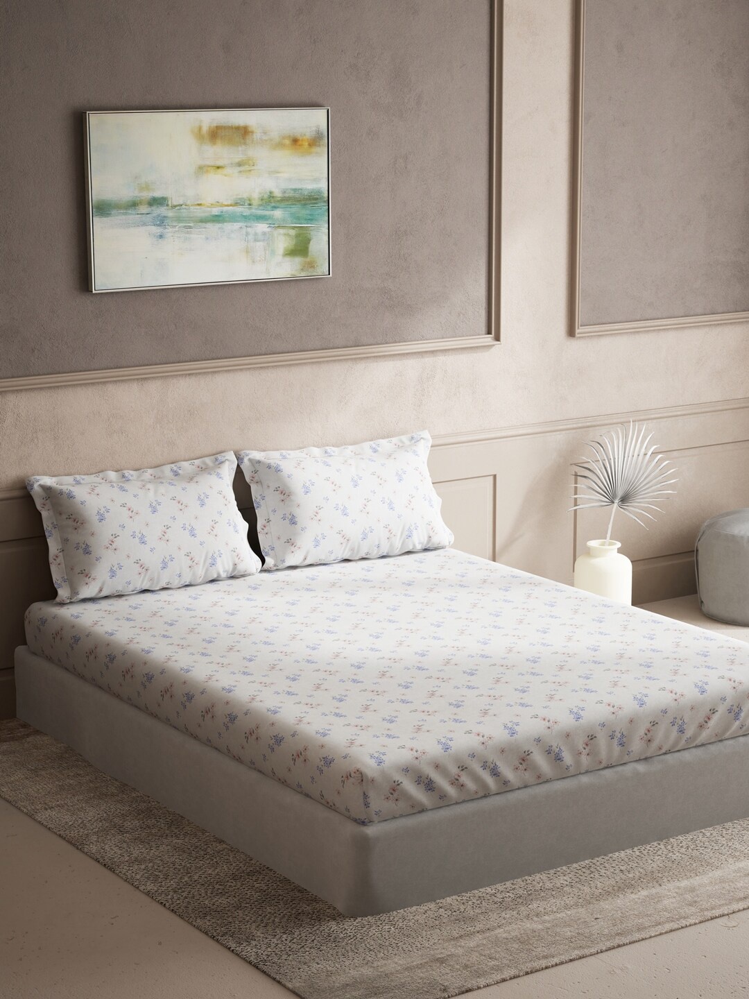 DDecor Live Beautiful Blue & Pink Floral 140 TC Cotton King Bedsheet with 2 Pillow Covers
DDecor Live Beautiful Blue & Pink Floral 140 TC Cotton King Bedsheet with 2 Pillow Covers