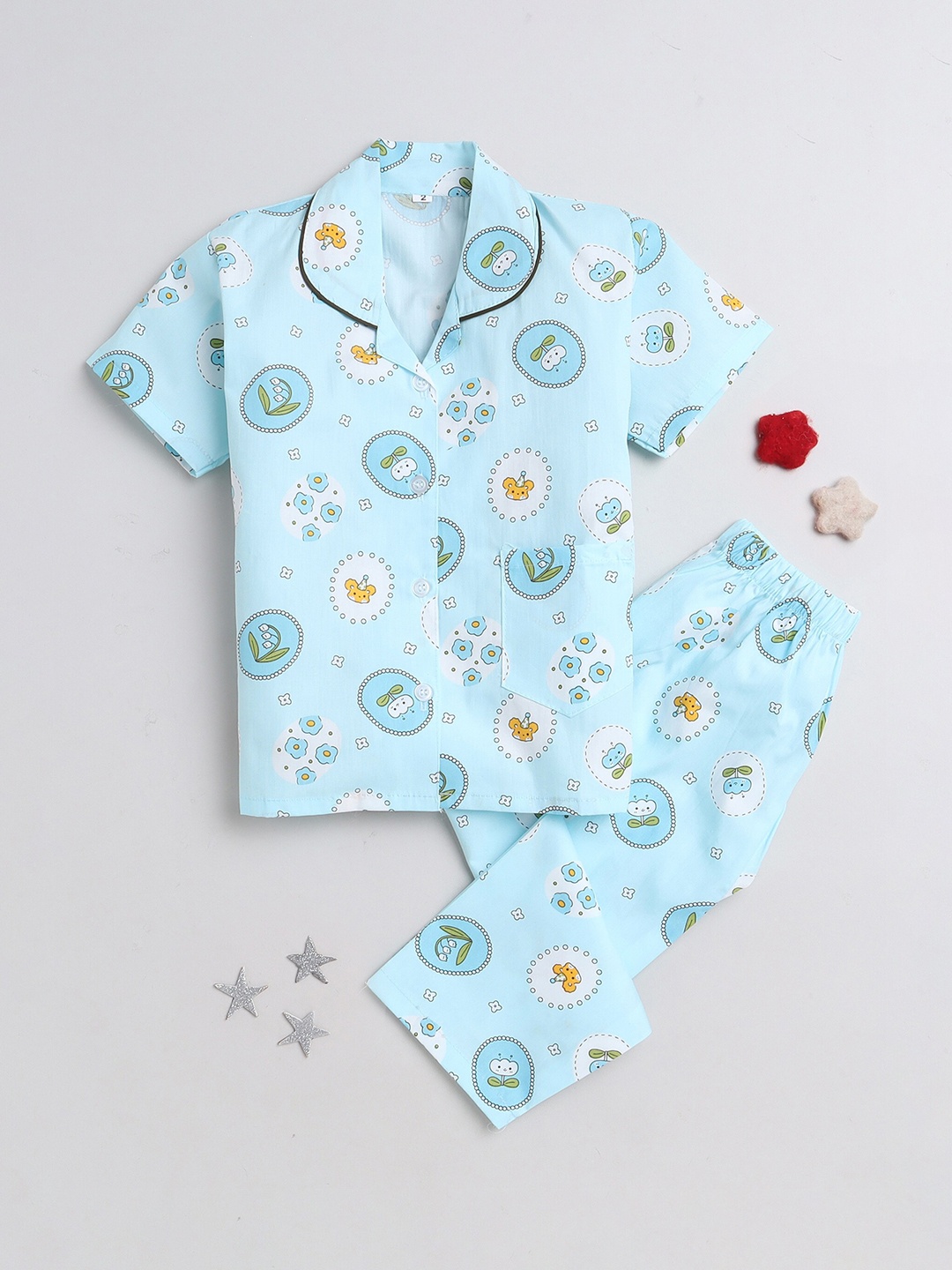 The Magic Wand Kids Conversational Printed Pure Cotton Night Suit, Blue
The Magic Wand Kids Conversational Printed Pure Cotton Night Suit, Blue