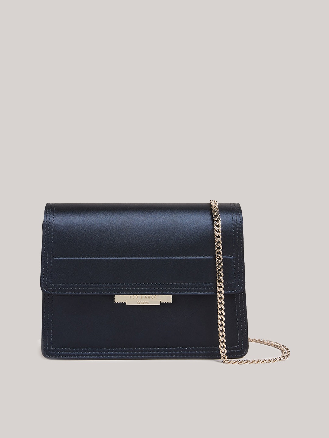 Ted Baker Textured Leather Shopper Shoulder Bag, Blue