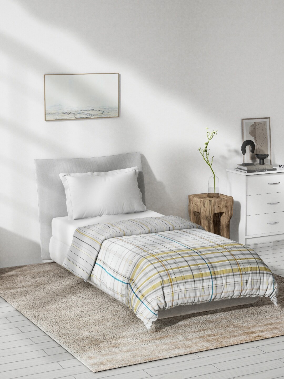 DDecor Grey & White Printed Mild Winter 150 GSM Reversible Pure Cotton Single Bed Dohar
DDecor Grey & White Printed Mild Winter 150 GSM Reversible Pure Cotton Single Bed Dohar