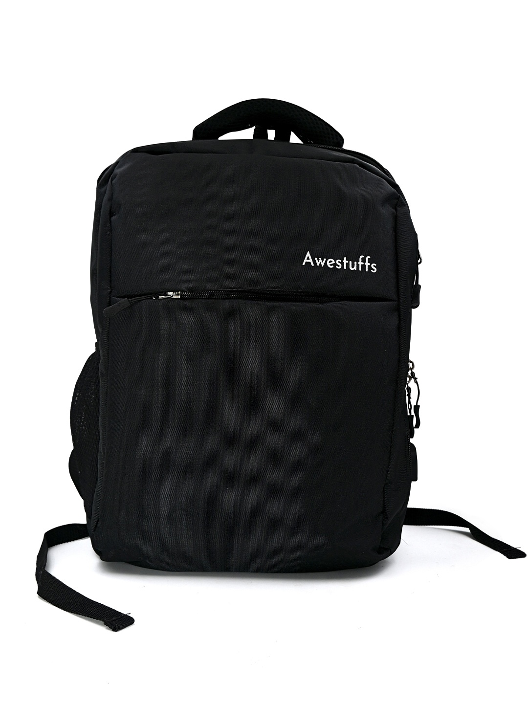 Awestuffs Brand Logo Contrast Detail Water Resistant Backpack with Anti-Theft, Black
Awestuffs Brand Logo Contrast Detail Water Resistant Backpack with Anti-Theft, Black