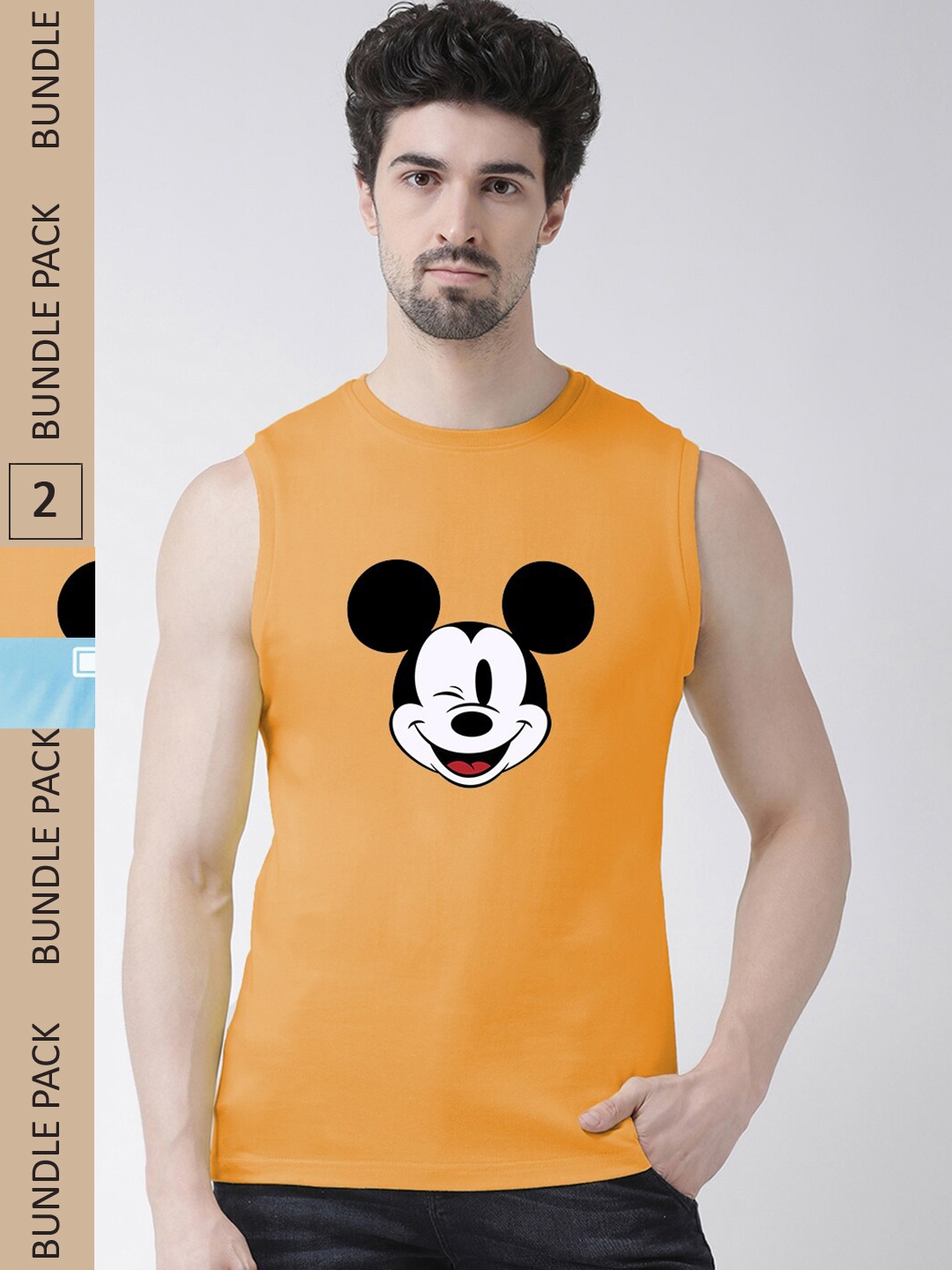 Friskers Pack Of 2 Mickey Mouse Graphic Printed Pure Cotton Slim Fit T-shirts, Orange
Friskers Pack Of 2 Mickey Mouse Graphic Printed Pure Cotton Slim Fit T-shirts, Orange