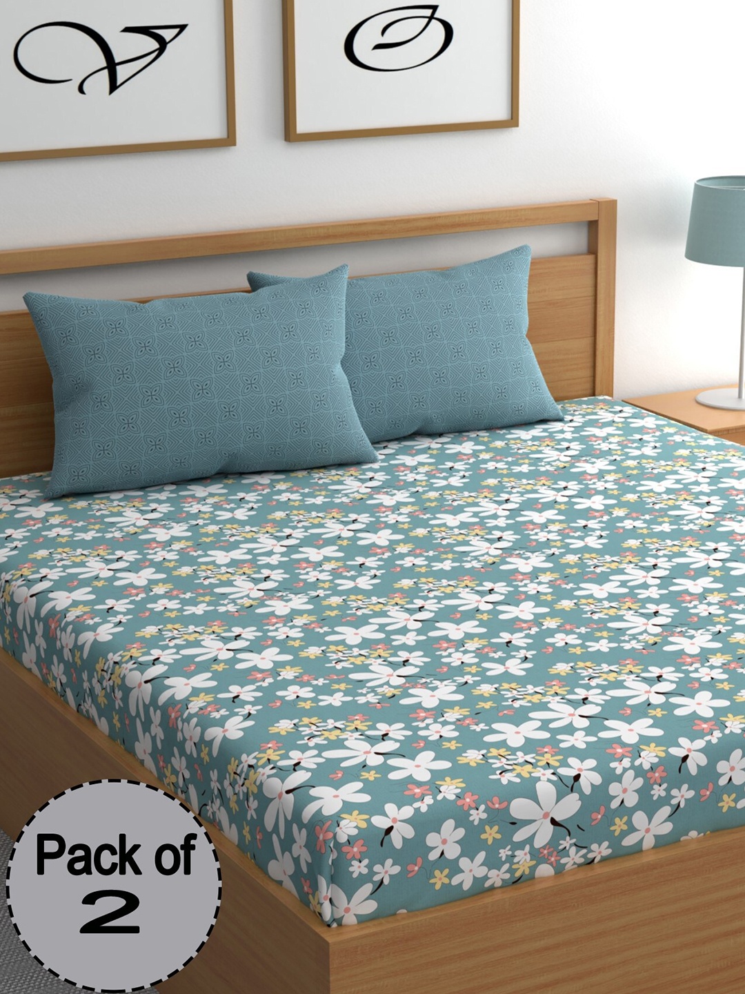 CHHAVI INDIA Grey & White Floral 210 TC 2 Pieces Queen Bedsheet With 4 Pillow Covers
CHHAVI INDIA Grey & White Floral 210 TC 2 Pieces Queen Bedsheet With 4 Pillow Covers