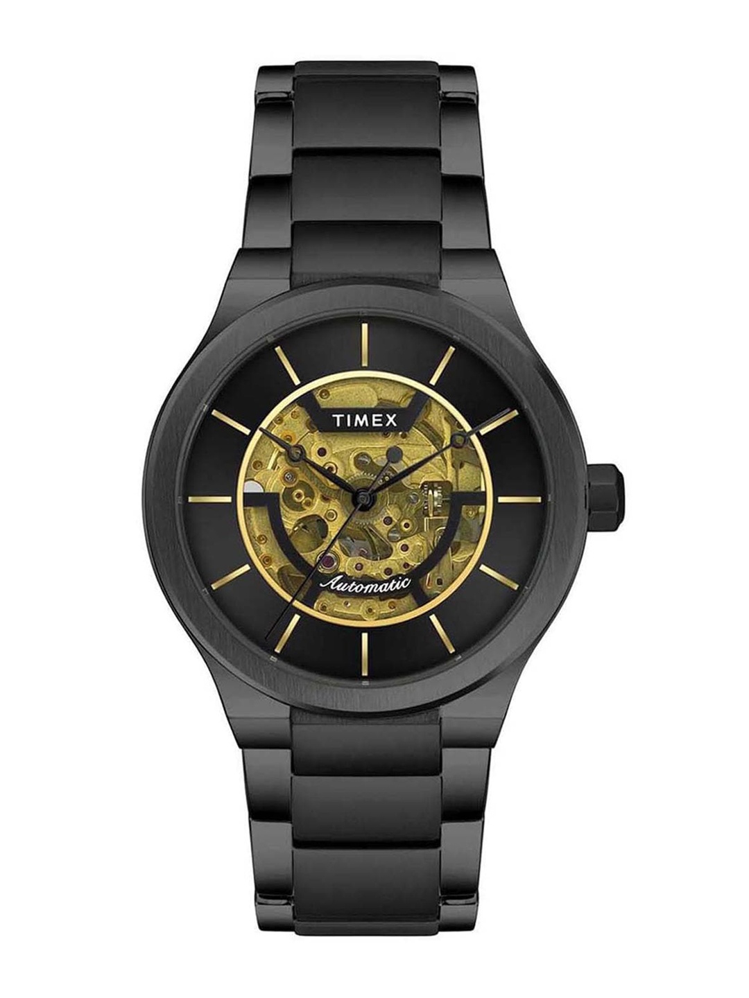 Timex Men Skeleton Dial & Stainless Steel Bracelet Style Straps Analogue Watch TWEG20900, Black
Timex Men Skeleton Dial & Stainless Steel Bracelet Style Straps Analogue Watch TWEG20900, Black