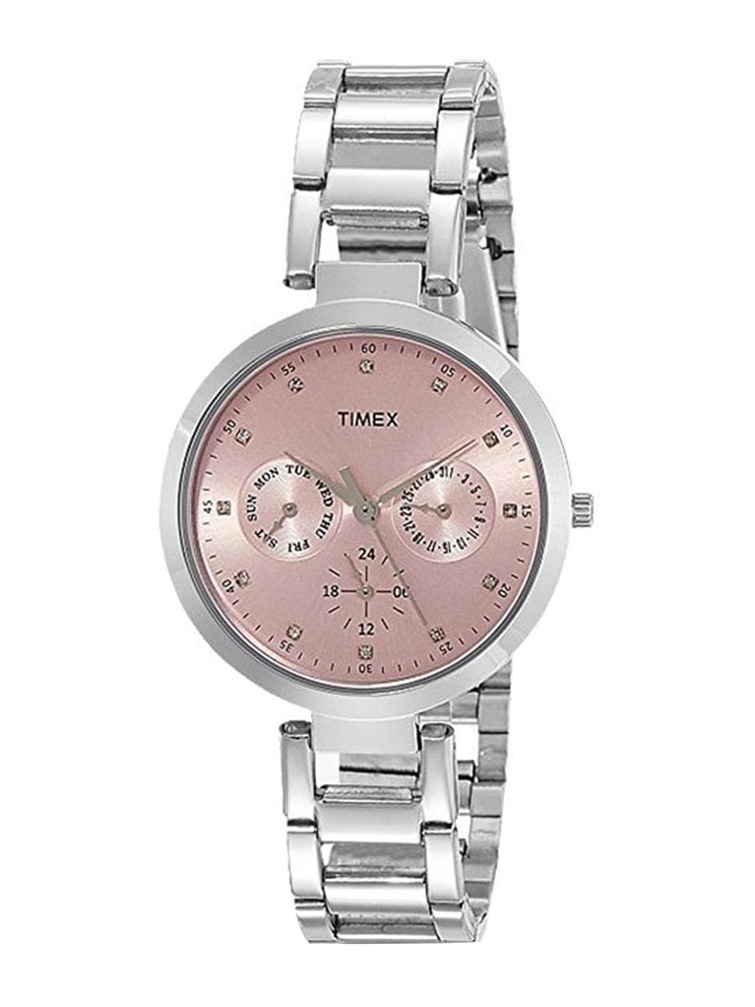 Timex Women Embellished Dial & Bracelet Style Straps Analogue Watch TW000X206, Silver
Timex Women Embellished Dial & Bracelet Style Straps Analogue Watch TW000X206, Silver
