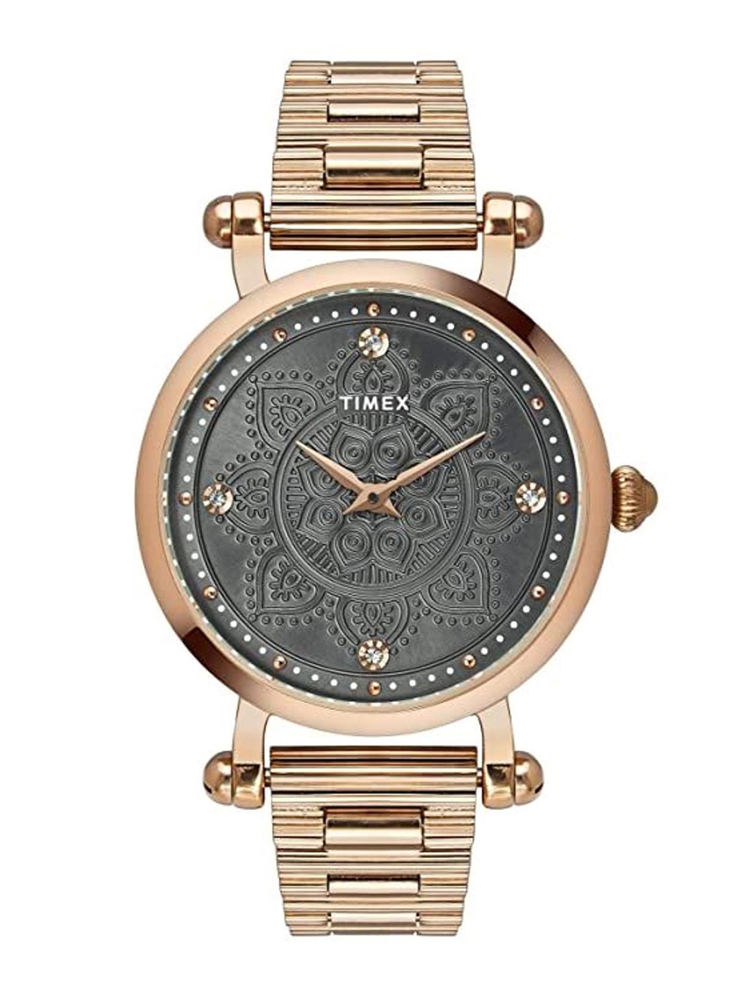 Timex Women Brass Embellished Dial & Bracelet Style Straps Analogue Watch TWEL14302, Gold
Timex Women Brass Embellished Dial & Bracelet Style Straps Analogue Watch TWEL14302, Gold