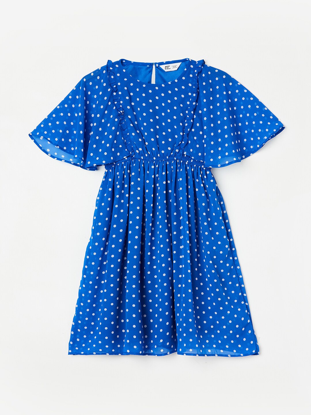 Fame Forever by Lifestyle Girls Polka Dot Print Flared Sleeve Fit & Flare Dress, Blue
Fame Forever by Lifestyle Girls Polka Dot Print Flared Sleeve Fit & Flare Dress, Blue