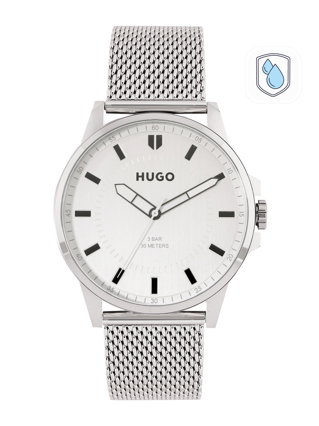 HUGO Men Solid Dial & Stainless Steel Bracelet Style Straps Analogue Watch 1530299, Silver
HUGO Men Solid Dial & Stainless Steel Bracelet Style Straps Analogue Watch 1530299, Silver