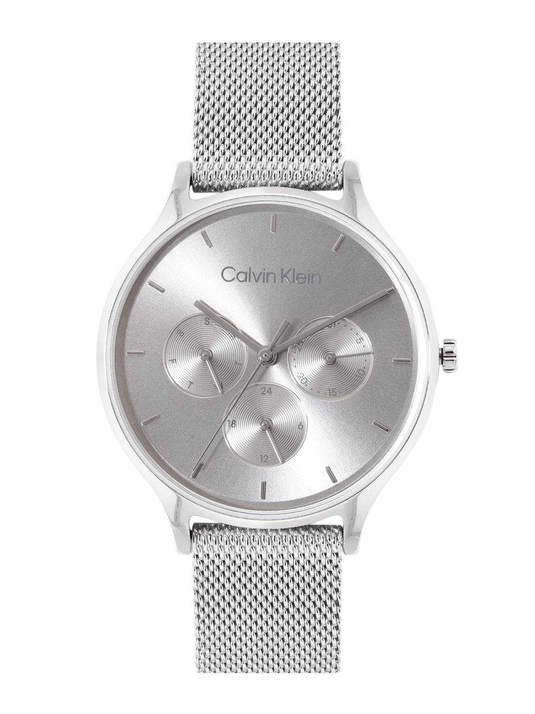 Calvin Klein Women Timeless Stainless Steel Bracelet Style Multi Function Watch 25200104, Grey
Calvin Klein Women Timeless Stainless Steel Bracelet Style Multi Function Watch 25200104, Grey