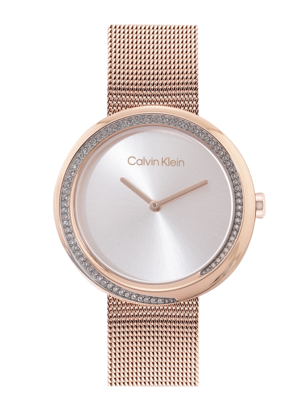 Calvin Klein Women Twisted Bezel Embellished Stainless Steel Analogue Watch 25200312, Silver
Calvin Klein Women Twisted Bezel Embellished Stainless Steel Analogue Watch 25200312, Silver