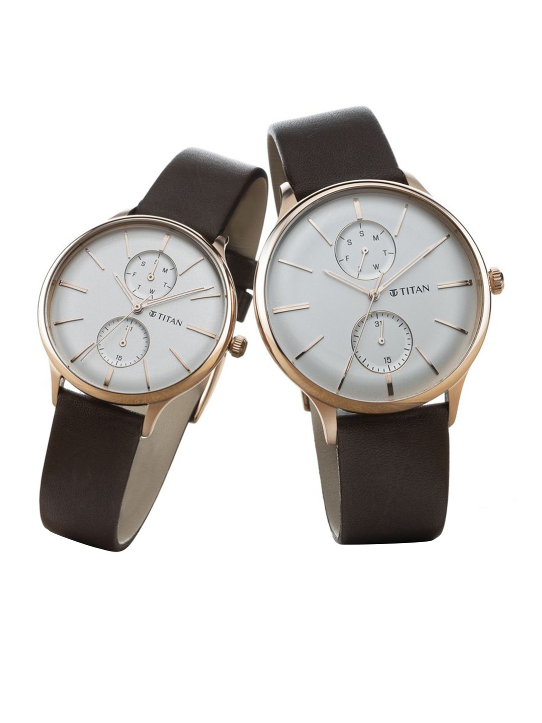 Titan Dial & Stainless Steel Straps His & Her Analogue Watches NP9400394203WM01, Rose gold
Titan Dial & Stainless Steel Straps His & Her Analogue Watches NP9400394203WM01, Rose gold