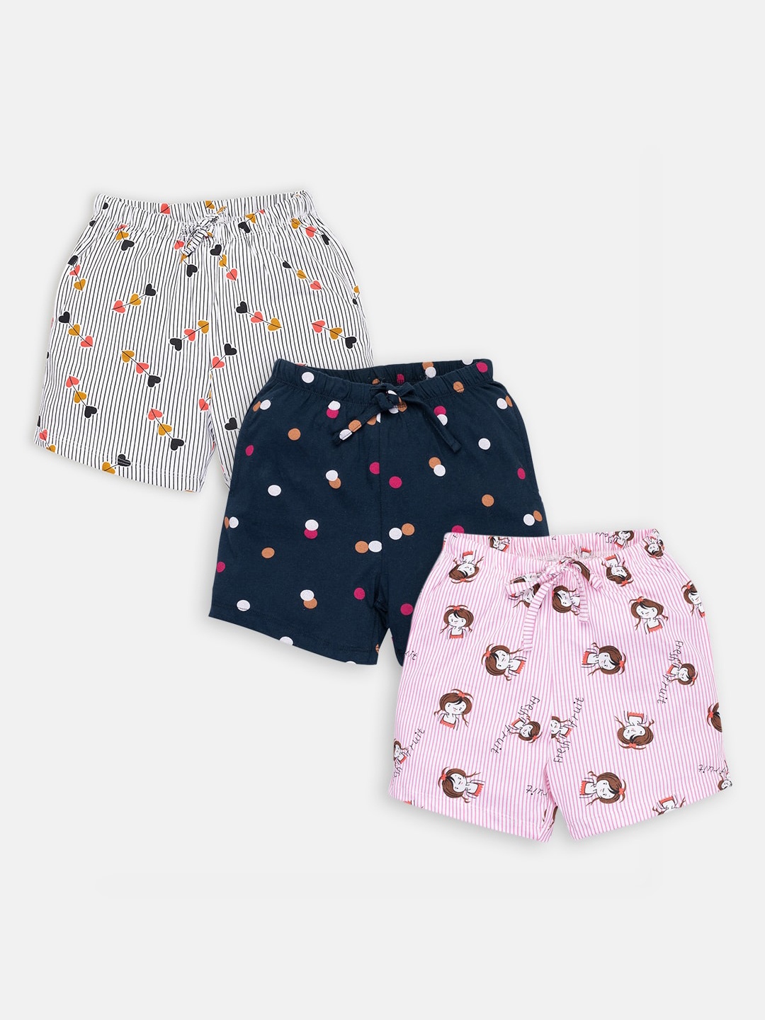 AMUL Kandyfloss Girls Pack Of 3 Conversational Printed Loose Fit Pure Cotton Shorts, White
AMUL Kandyfloss Girls Pack Of 3 Conversational Printed Loose Fit Pure Cotton Shorts, White