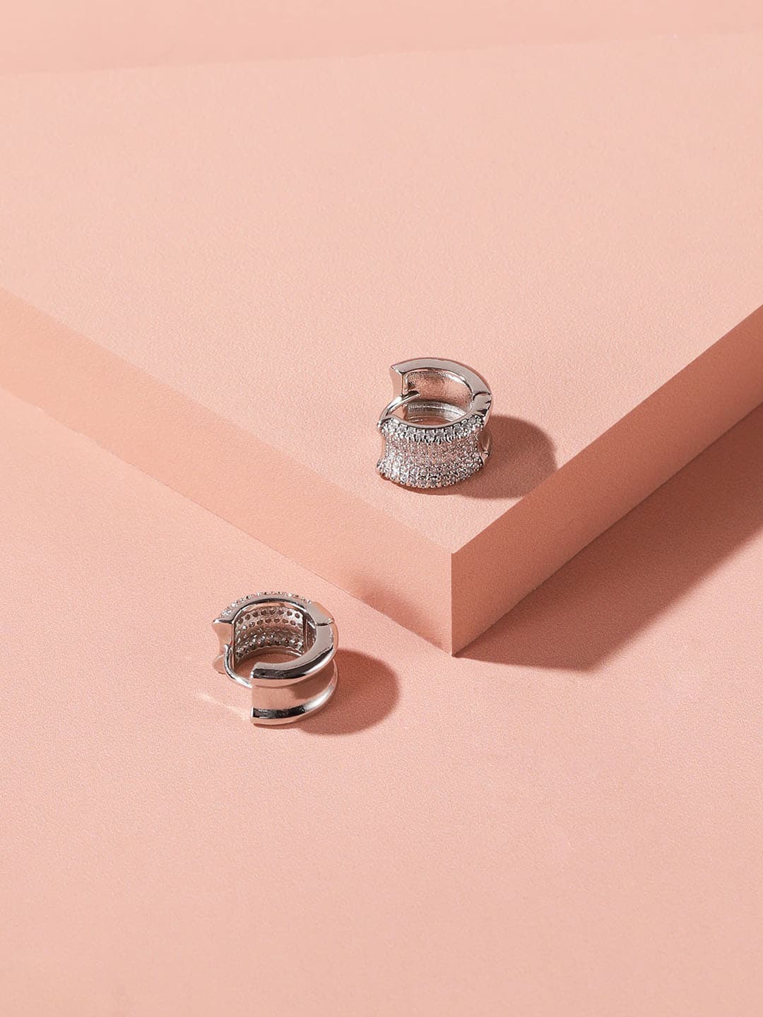 XPNSV Silver-Plated Hoop Earrings