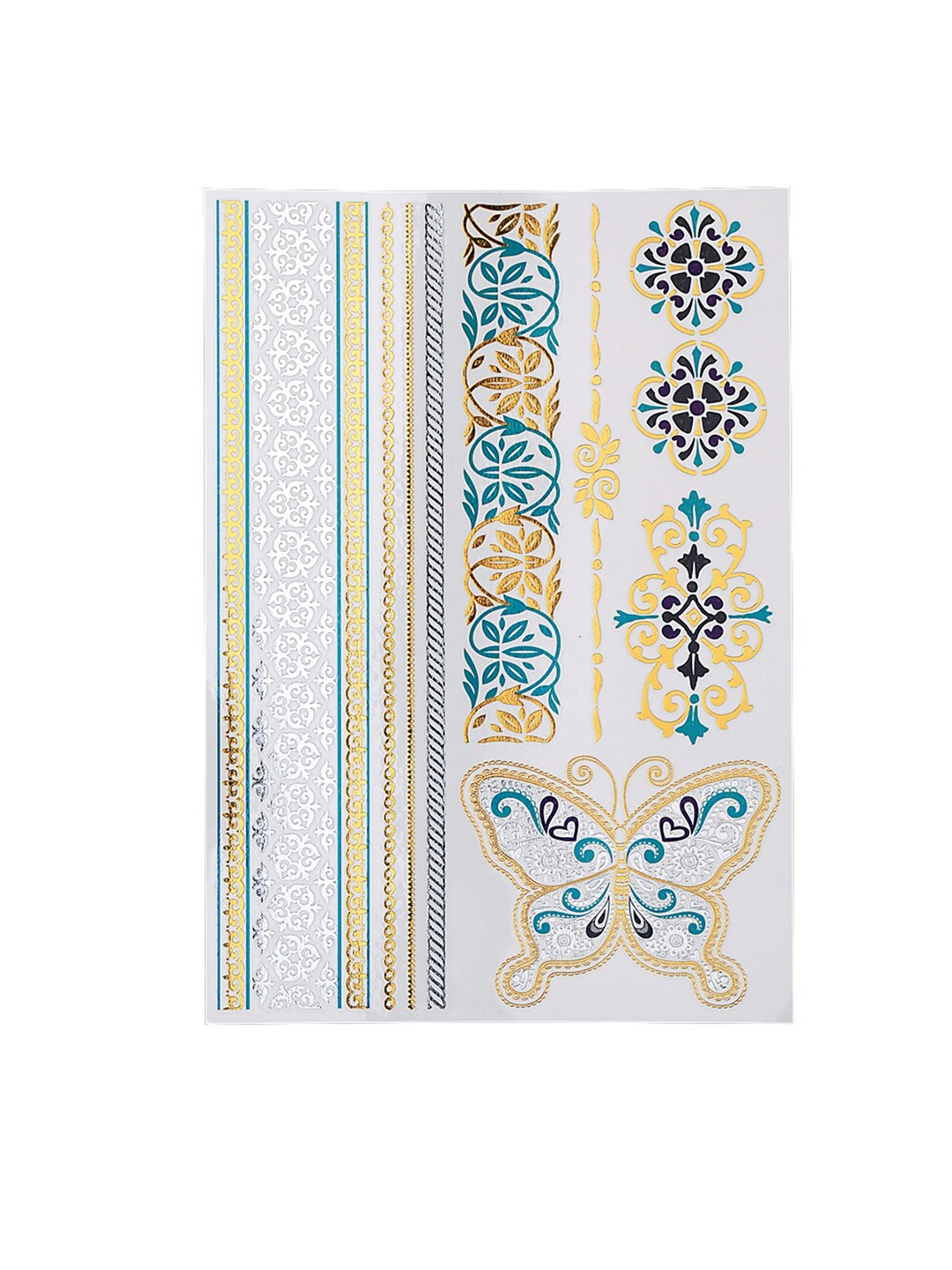 S.A.V.I. 3D Temporary Golden Silver Arm Wrist Bands Big Butterfly Design Metallic Tattoo, Gold
S.A.V.I. 3D Temporary Golden Silver Arm Wrist Bands Big Butterfly Design Metallic Tattoo, Gold